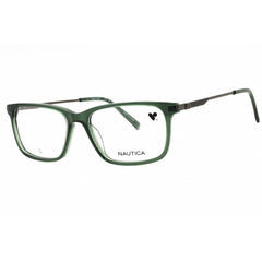 Nautica Men's Eyeglasses - Hunter Green Crystal Acetate Square Full Rim | N8185 305