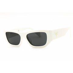 Prada Unisex Sunglasses - White Acetate Cat Eye Full Rim Frame | 0PR A01SF 17K08Z