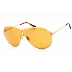 Tom Ford Unisex Sunglasses - Shiny Deep Gold Metal Oversized Shape Frame | FT1174 30E