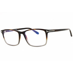 Tom Ford Men's Eyeglasses - Havana/Other Acetate Square Full Rim Frame | FT5584-B 056