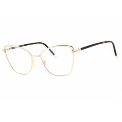 Tom Ford Women's Eyeglasses - Shiny Rose Gold Metal Cat Eye Full Rim | FT5740-B 028