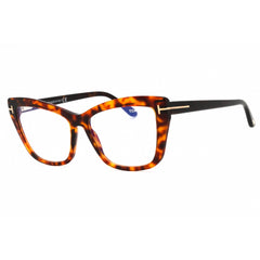 Tom Ford Women's Eyeglasses - Dark Havana Acetate Cat Eye Shape Frame | FT5826-B 052