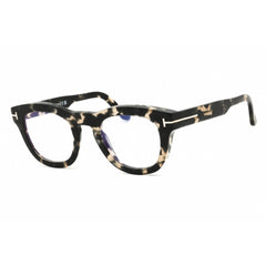 Tom Ford Men's Eyeglasses - Black/Other Acetate Round Full Rim Frame | FT5873-B 005