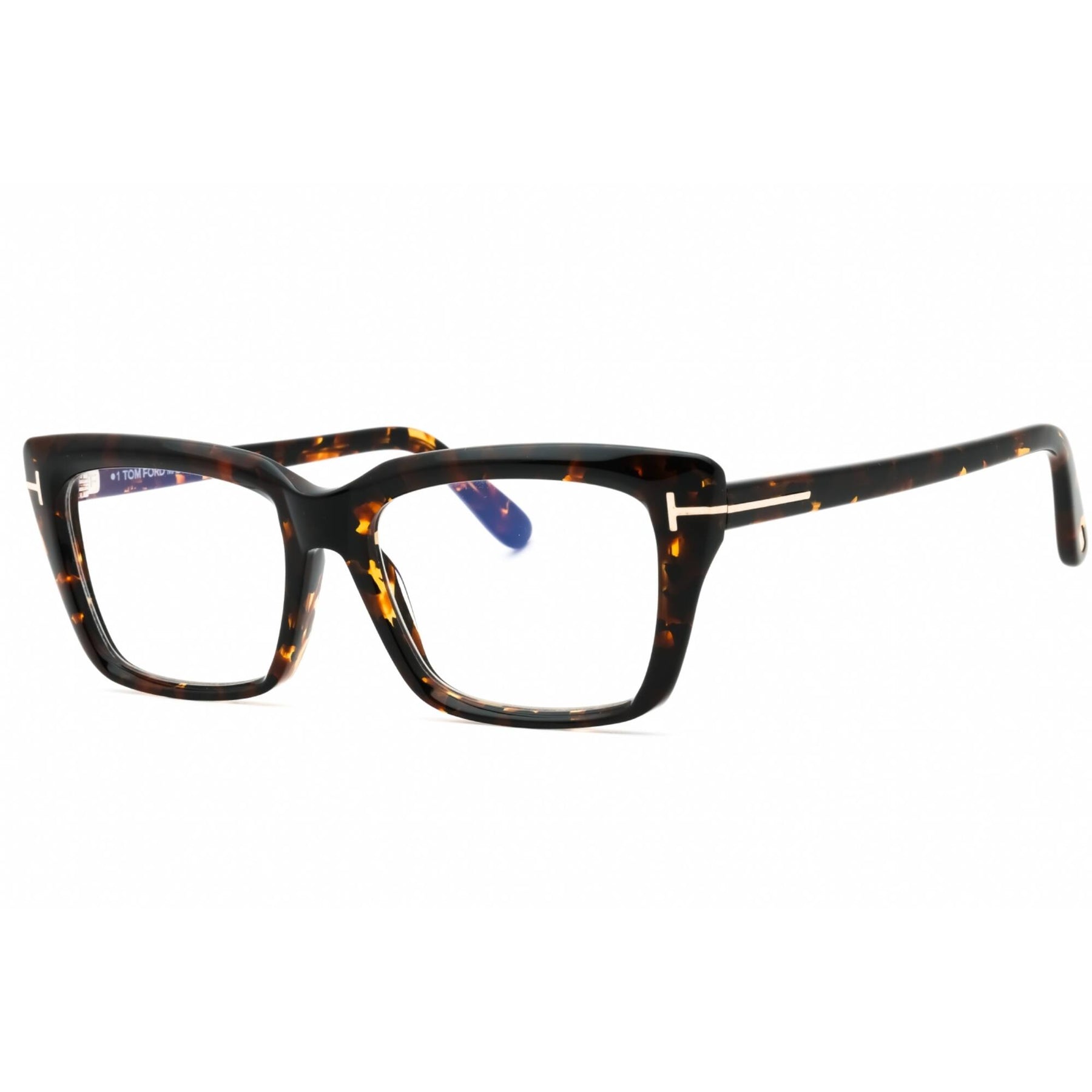Tom Ford Women's Eyeglasses - Dark Havana Acetate Cat Eye Shape