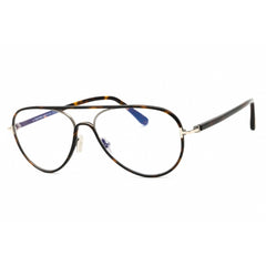 Tom Ford Women's Eyeglasses - Dark Havana Metal Aviator Full Rim Frame | FT5897-B 005