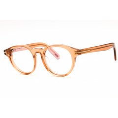 Tom Ford Men's Eyeglasses - Shiny Light Brown Acetate Round Full Rim | FT5931-D-B 045