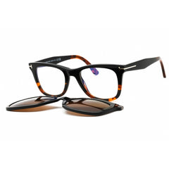 Tom Ford Men's Eyeglasses - Black/Other Acetate Square Full Rim Frame | FT5970-B 005