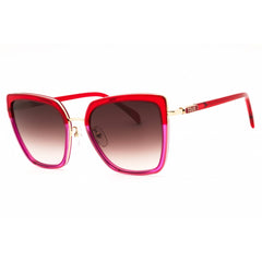 Tous Women's Sunglasses - Red Metal Cat Eye Frame Grey Gradient Lens | STOC19 0873