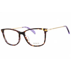 Tous Women's Eyeglasses - Shiny Havana Lilac/Violet Acetate Cat Eye | VTOB58S 0WTA