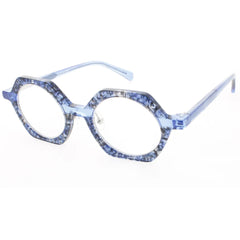 Eyebobs Women's Reading Glasses - Blue Pattern/Blue Crystal, +1.25 | 3385 PARADOX 59