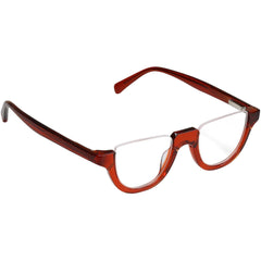 Eyebobs Unisex Reading Glasses - Garnet Red Crystal Frame, +2.00 | 3407 DEEP LEE 01