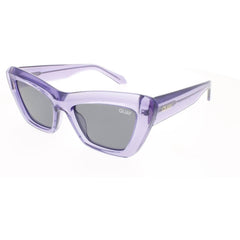 Quay Women's Sunglasses - Purple Plastic Cat Eye Frame | ON THE RADIO RX PURP/SMKRX