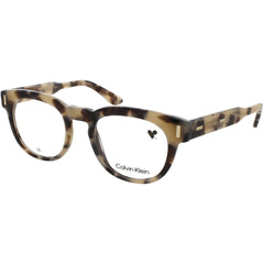 Calvin Klein Unisex Eyeglasses - Nude Havana Plastic Full Rim Round | CK23542 282