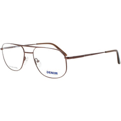 Denim Unisex Eyeglasses - Havana Green Stainless Steel 56mm Frame | DENIM 133 01D1
