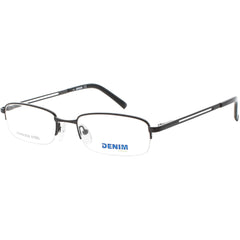 Denim Unisex Eyeglasses - Graphite Stainless Steel Rectangular Frame | DENIM 136 0FK7