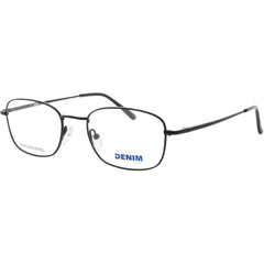 Denim Unisex Eyeglasses - Matte Black Stainless Steel Full Rim Frame | DENIM 145 0003
