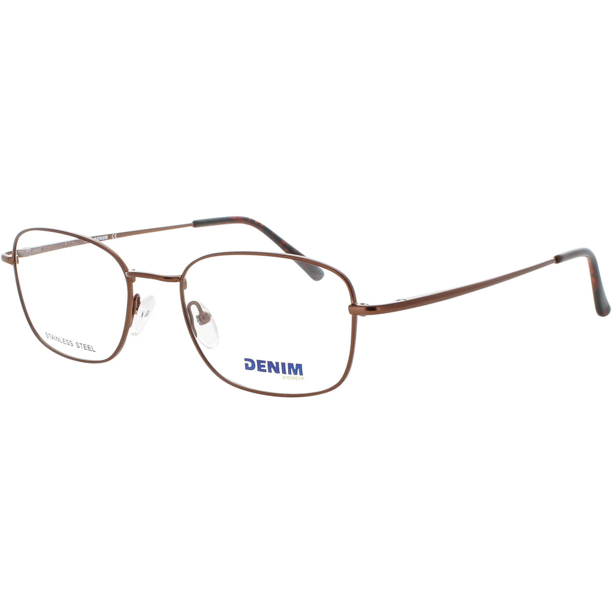 Denim Unisex Eyeglasses - Havana Green Stainless Steel Full 
