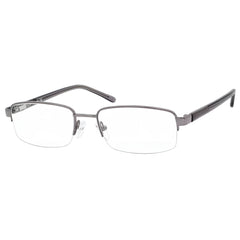 Denim Unisex Eyeglasses - Gunmetal Half Rim Rectangular 55mm Frame | DENIM 147 0X93