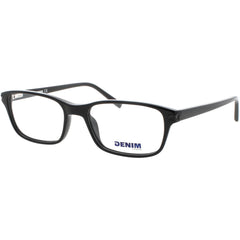 Denim Unisex Eyeglasses - Black Acetate Full Rim Rectangular 52mm | DENIM 165 0807