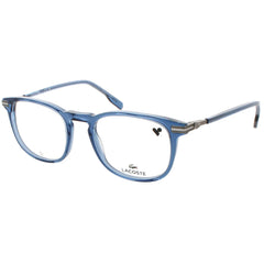 Lacoste Men's Eyeglasses - Transparent Blue Acetate Full Rim Square Frame | L2954 410