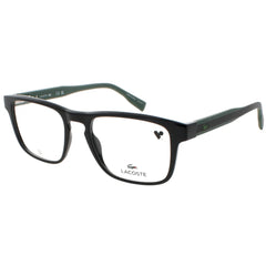 Lacoste Men's Eyeglasses - Black Acetate Full Rim Square Frame Demo Lens | L2972 001