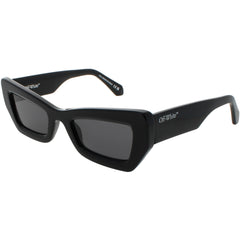 Off-White Unisex Sunglasses - Black Full Rim Cat Eye | AURORA OERI137F24PLA0011007