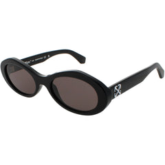 Off-White Unisex Sunglasses - Black Full Rim Oval Frame | EDISON OERI13GF24PLA0011007