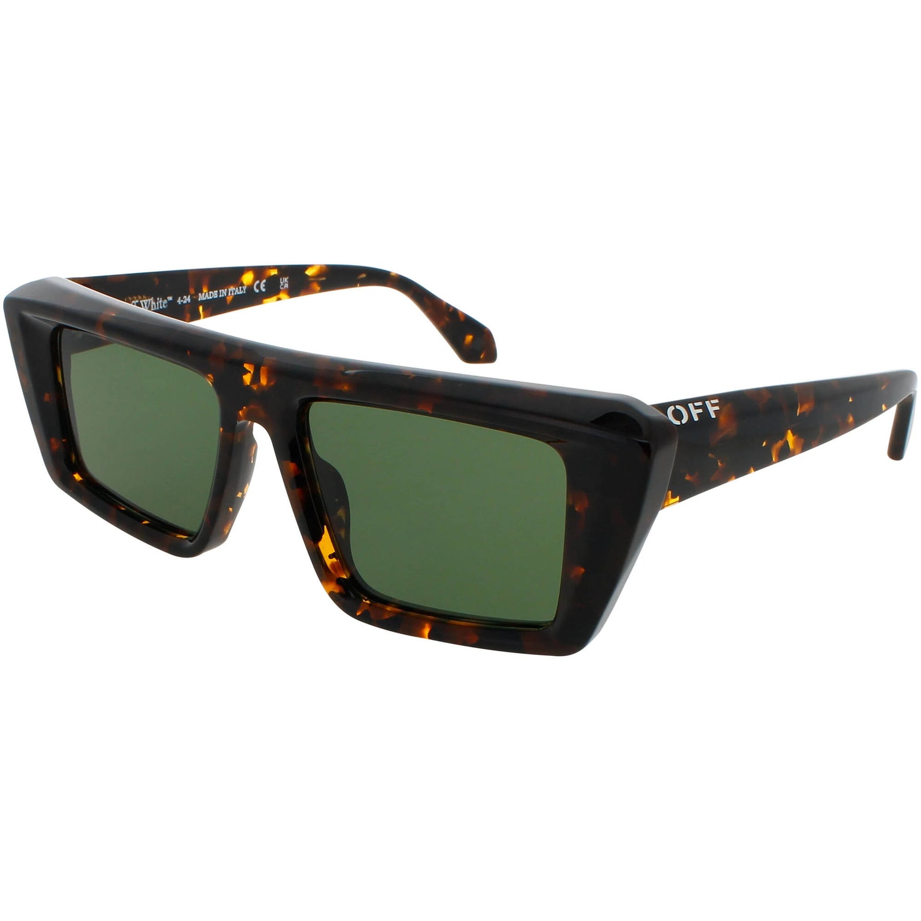 Off-White Unisex Sunglasses - Havana Full Rim Frame 