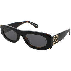 Off-White Unisex Sunglasses - Black Full Rim Oval Frame | ORLANDO OERI13OF24PLA0011007