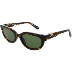 Off-White Unisex Sunglasses - Havana Full Rim Oval Frame | SPARKS OERI13DF24PLA0016055
