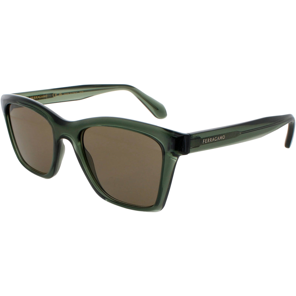 Salvatore Ferragamo SF2001S Sunglasses Transparent Khaki Rectangle Kits.ca -- Salvatore Ferragamo SF2001S main image 3