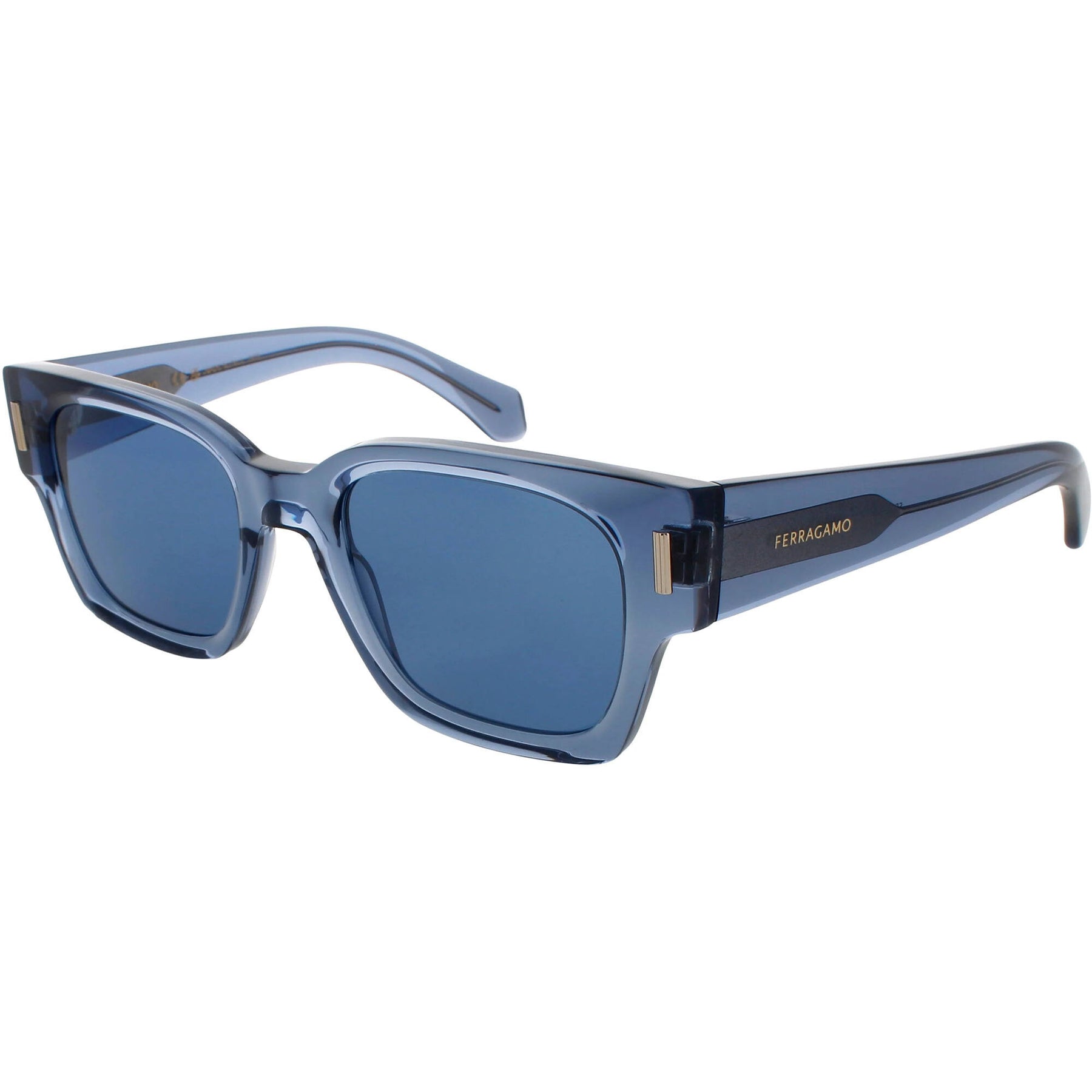 Salvatore Ferragamo Blue Sunglasses Salvatore Ferragamo Gradient Dark Blue Transparent Cat Eye  main image 2