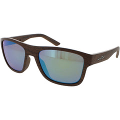 Wiley X Unisex Sunglasses - Matte Woodgrain Square Frame | OVATION CAPTIVATE AC6OVN07