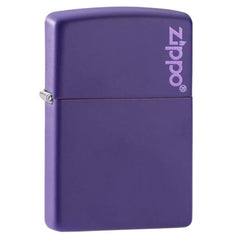 Zippo Windproof Lighter - Classic Purple Matte Zippo Logo with Lasered Hinge | 237ZL