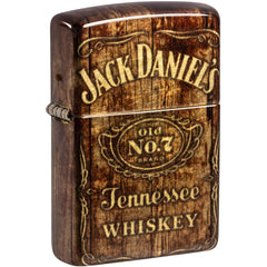 Zippo Windproof Lighter - Wood-Toned Backdrop Jack Daniel's Logo 540 Color | 46278