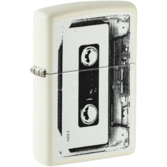 Zippo Windproof Lighter - Cassette Tape Design in Glow-in-the-Dark Finish | 46429