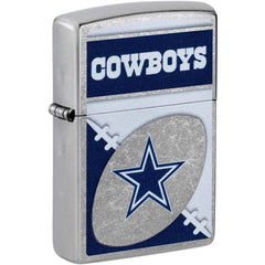 Zippo Windproof Lighter - NFL Dallas Cowboys Design Street Chrome Finish | 46443