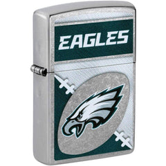 Zippo Windproof Lighter - NFL Philadelphia Eagles Logo Street Chrome Finish | 46460