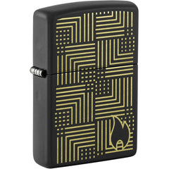 Zippo Windproof Lighter - Zippo Reflection Design Classic Black Matte Finish | 46478