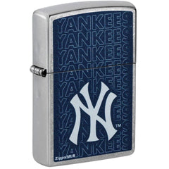 Zippo Windproof Lighter - MLB New York Yankees Logo Street Chrome Finish | 46548