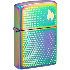 Zippo Windproof Lighter - Dot Matrix Laser Two-Tone Design Multicolor Finish | 46569