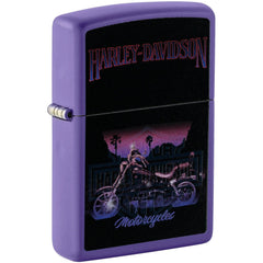 Zippo Windproof Lighter - Harley Davidson Motorcycle purple Matte Finish | 46676