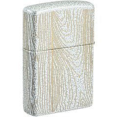Zippo Windproof Lighter - Tree of Life Woodgrain Design Classic Glacier Finish | 46697