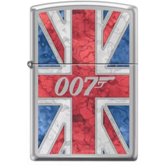 Zippo Windproof Pocket Lighter - James Bond 007 Design Red white Blue Finish | 46735