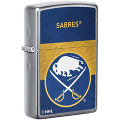 Zippo Windproof Pocket Lighter - Buffalo Sabres Design Street Chrome Finish | 48031