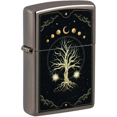 Zippo Windproof Lighter - Color Image Mystic Nature Design Metal Black Ice | 48636