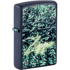 Zippo Windproof Pocket - Lighter Zippo Script Design Metal Navy Matte Finish | 48721