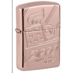 Zippo Windproof Pocket Lighter - Edition Script Collectible Rose Gold Finish | 48768