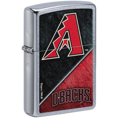 Zippo Windproof Pocket Lighter MLB Arizona Diamondbacks Silver Chrome Finish 49722