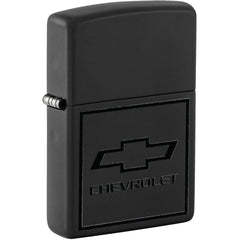 Zippo Windproof Lighter - Chevrolet Bowtie Logo Classic Black Matte Finish | 46228